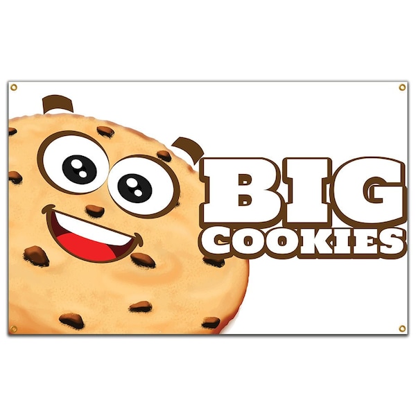 Big Cookies Banner Concession Stand Food Truck Single Sided